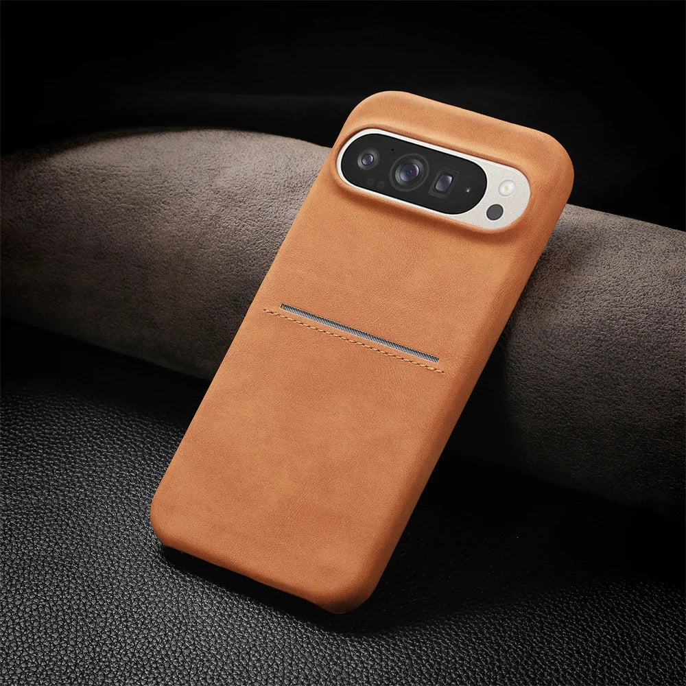 Leather Case with Card Slot For Google Pixel 9 Series